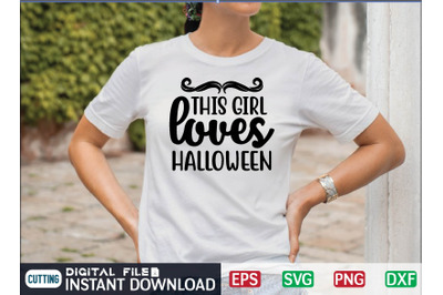 This girl LOVES halloween svg design