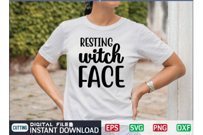 Resting witch Face svg design