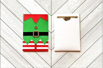 Christmas Elf Outfit Gift Card Holder | SVG | PNG | DXF | EPS