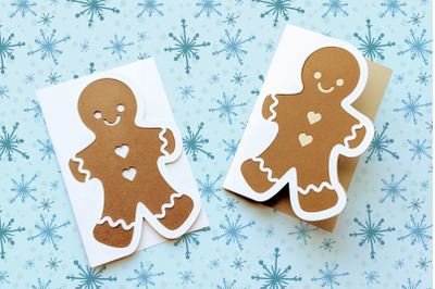 Gingerbread Man Papercut Card | SVG | PNG | DXF | EPS