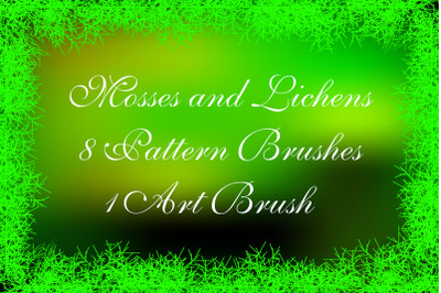 Mosses and Lichens Brushes - Natural Eco Vector Adobe Illustrator Brus