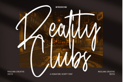 Reality Clubs Script Font