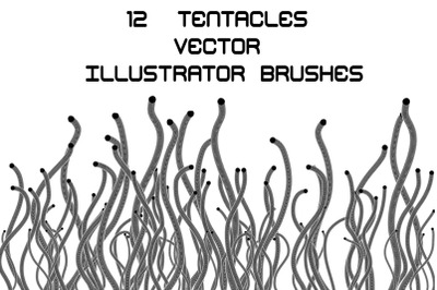 Tentacles  - Futuristic Adobe Illustrator Brushes Pack