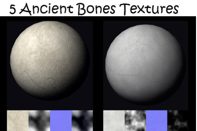 5 Ancient Bones Tileable Textures