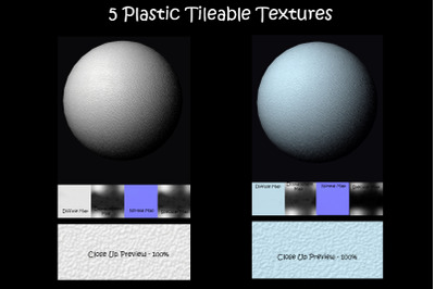 5 Realistic Plastic Tileable Textures