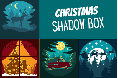 Christmas Shadow Box 3D SVG Bundle