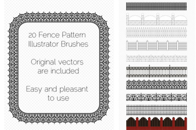 20  Fencing Pattern Adobe Illustrator Brushes