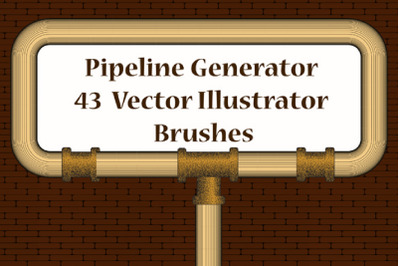 Pipeline Generator - 43 Pipes Adobe Illustrator Pattern Brushes