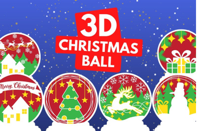 3D Christmas Balls SVG Bundle