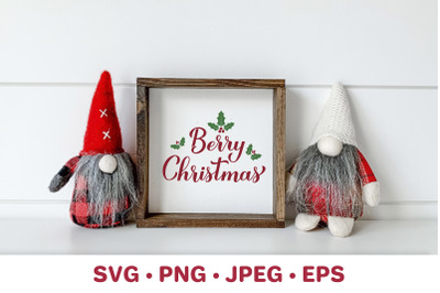Berry Christmas SVG. Funny Christmas quote. Christmas pun