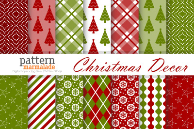 Christmas Decor Digital Paper - S1120