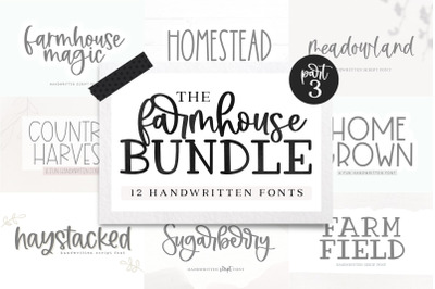 Farmhouse Font Bundle - Part 3