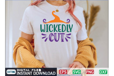 WICKEDLY CUT svg design