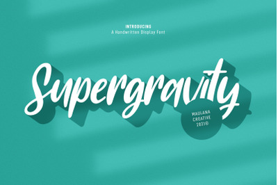 Supergravity Handwritten Font