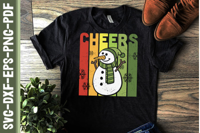 Christmas Design Cheers Snowman