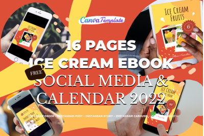 16 Ice Cream eBook Canva Templates