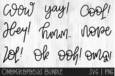 Onomatopoeia PNG Bundle, Comic Text SVG , Comic SVG