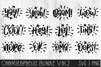 Onomatopoeia PNG Bundle, Comic Text SVG, Comic SVG