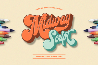 Midway | Retro Script Sport Poster Logo Font