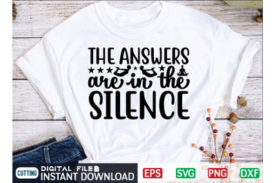 The Answers Are in the Silence svg design