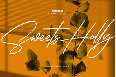 Sweets Holly Signature Script Font