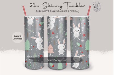 Christmas Bunny 20oz Tumbler Sublimation