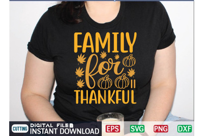 Family full of thanks svg design