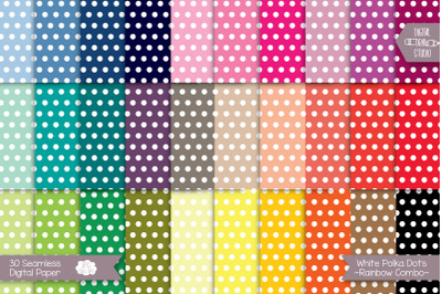 Polka Dots Print Digital Paper | Seamless abstract Background Pattern