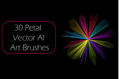 30 Transparent Openwork Petal Adobe Illustrator Art Brushes