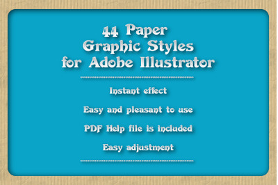 44 Paper Adobe Illustrator Graphic Styles