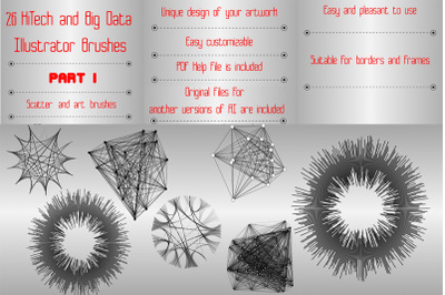 26 HiTech and Big Data Brushes - Technology Illustrator Brushes - Part