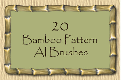 Trunk of Bamboo, Indian Cane  - 20 Vector Pattern AI Brushes