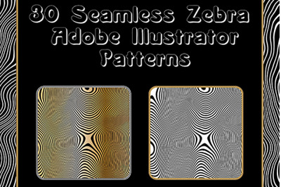 Zebra Repeating Adobe Illustrator Patterns - 30 Seamless Moire Animali