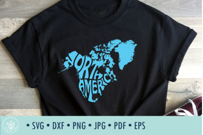 North America SVG lettering design