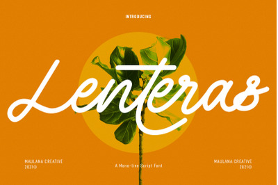 Lenteras Monoline Script Font