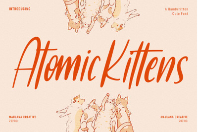 Atomic Kittens Handwritten Cute Font