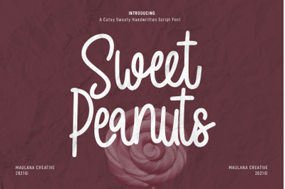 Sweet Peanuts Cutey Handwritten Script Font
