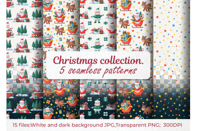 Christmas Seamless Watercolor Pattern