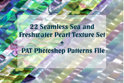 22 Seamless Sea and Freshwater Pearl Texture Set + PAT Photoshop Patte
