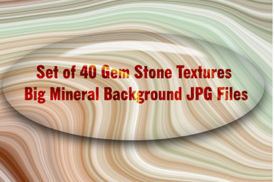 Set of 40 Gem Stone Textures - Big Mineral Background JPG Files
