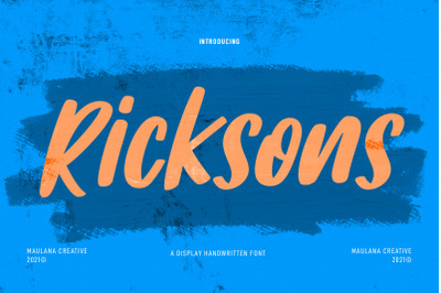 Ricksons Display Handwritten Font