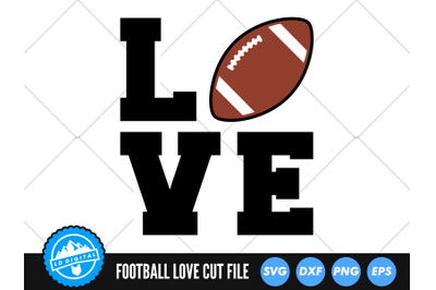 Football Stacked Love SVG | Sports Mom Cut File | Football Clip Art