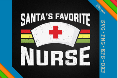 Funny Christmas Santa&#039;s Favorite Nurse