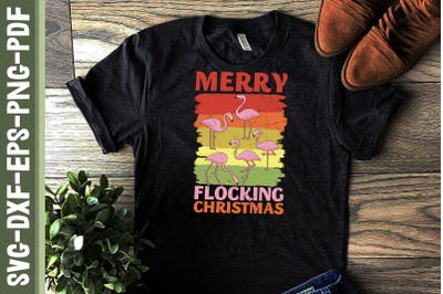 Merry Flocking Christmas Funny Design