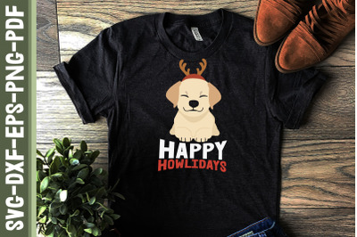 Happy Howlidays Christmas Dog Design