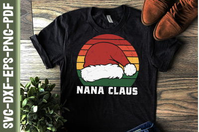 Funny Merry Christmas Nana Santa Claus