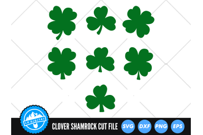 Shamrock SVG | St Patrick&#039;s Day Cut File | Four Leaf Clover SVG