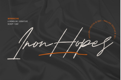 Ironhopes Monoline Signature Script Font