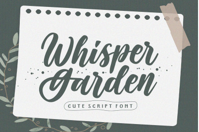Whisper Garden - Cute Script Font