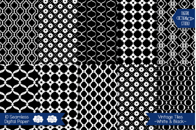 Marrocan Tiles Digital Paper | Seamless Geometric Background Pattern